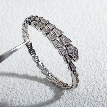 [CA]SERPENTI BRACELET 6MM SILVER DIAMOND