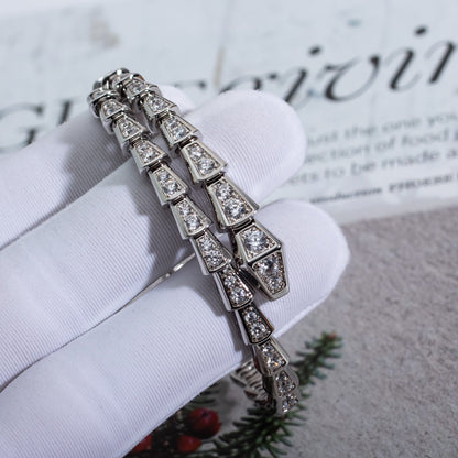 [CA]SERPENTI BRACELET 6MM SILVER DIAMOND