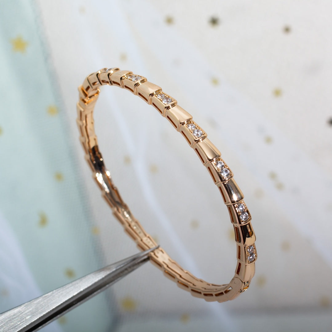 [CA]SERPENTI SMALL BRACELET PINK GOLD DIAMOND