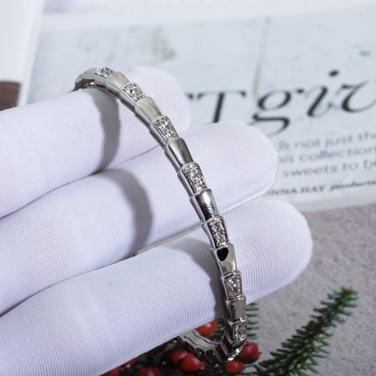 [CA]SERPENTI BRACELET SILVER DIAMOND