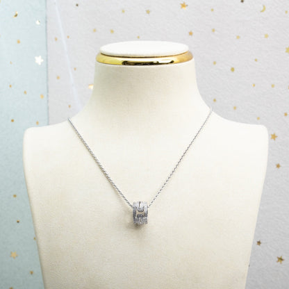 [CA]PARENTESI NECKLACE SILVER DIAMOND