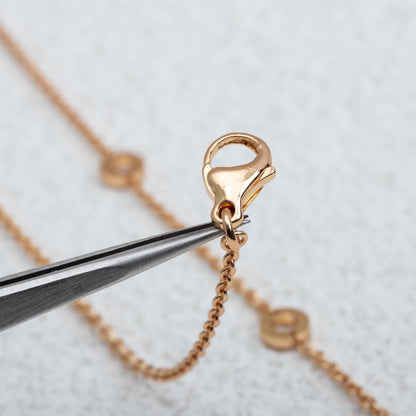 [CA]PARENTESI NECKLACE PINK GOLD DIAMOND