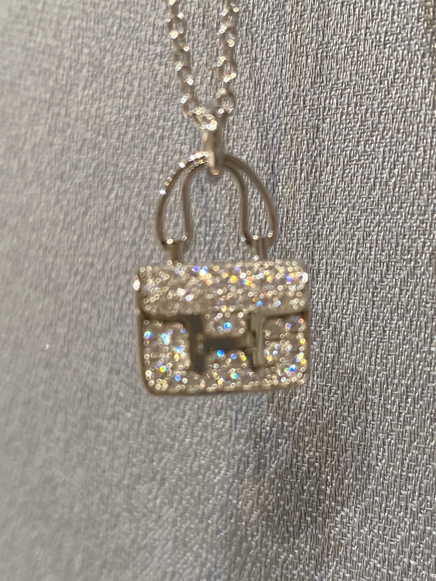 [CA]CONSTANCE PEDANT DIAMOND NECKLACE