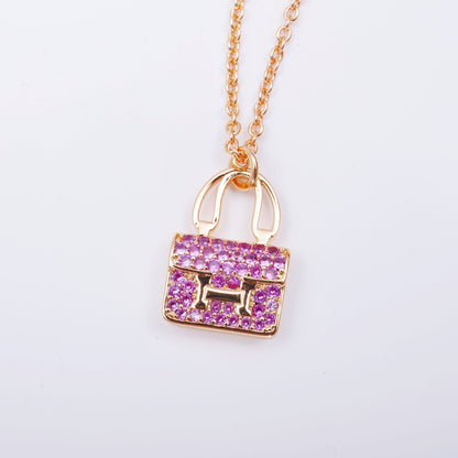 [CA]CONSTANCE PEDANT PURPLE DIAMOND NECKLACE