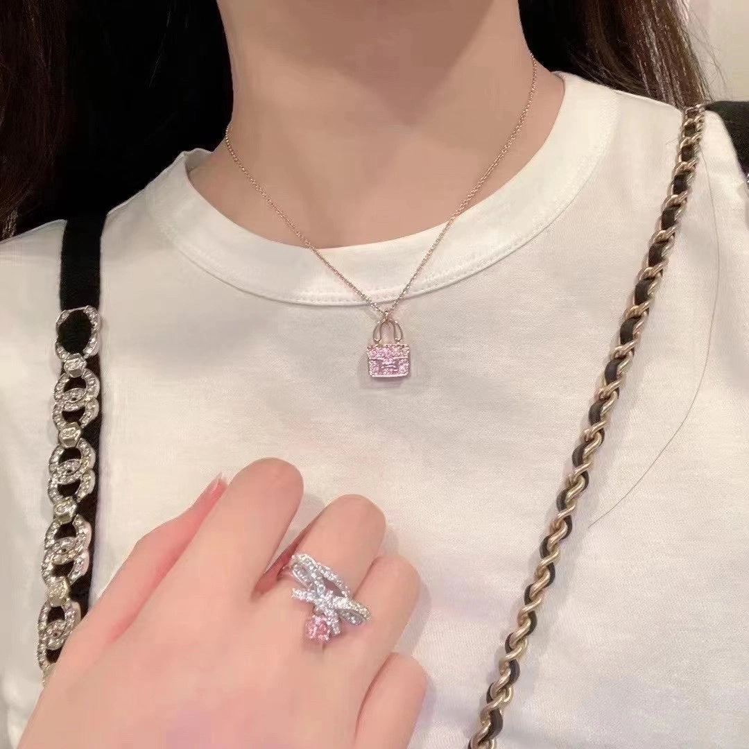 [CA]CONSTANCE PEDANT PURPLE DIAMOND NECKLACE