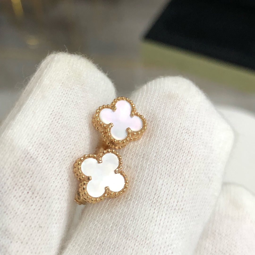 [CA]CLOVER MINI GOLD EARRINGS