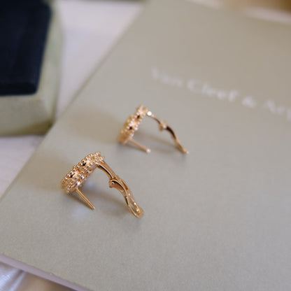 [CA]LUCKY PINK GOLD WHITE MOP EARRINGS