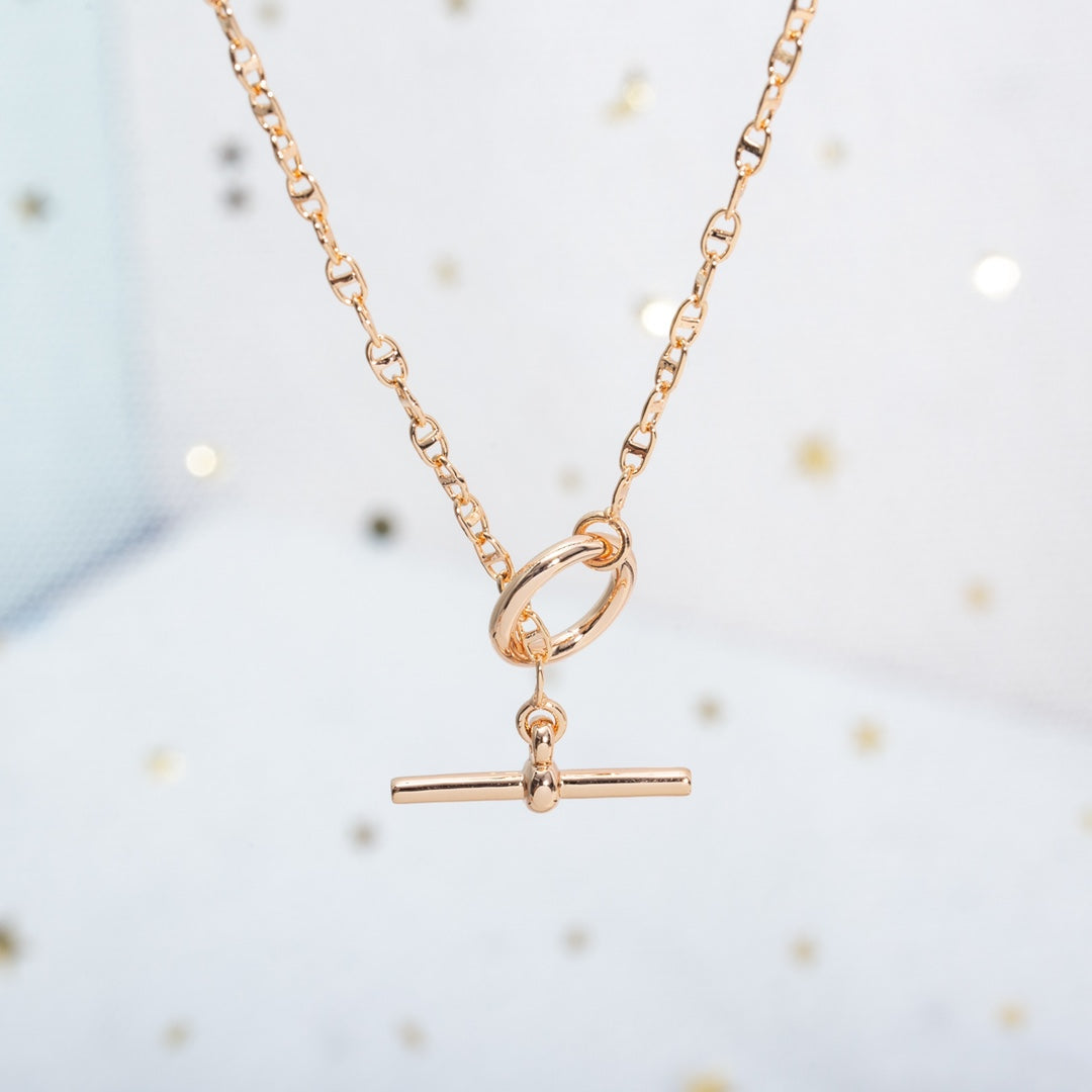 [CA]ECHAPPEE NECKLACE PINK GOLD