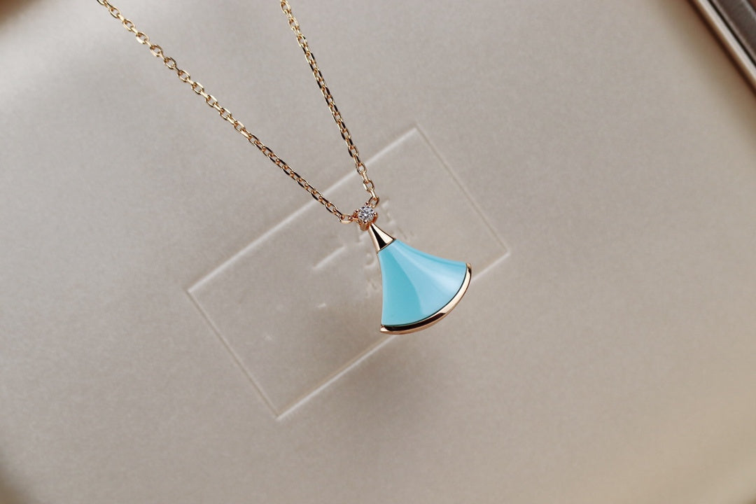 [CA]DREAM NECKLACE TURQUOISE PINK GOLD