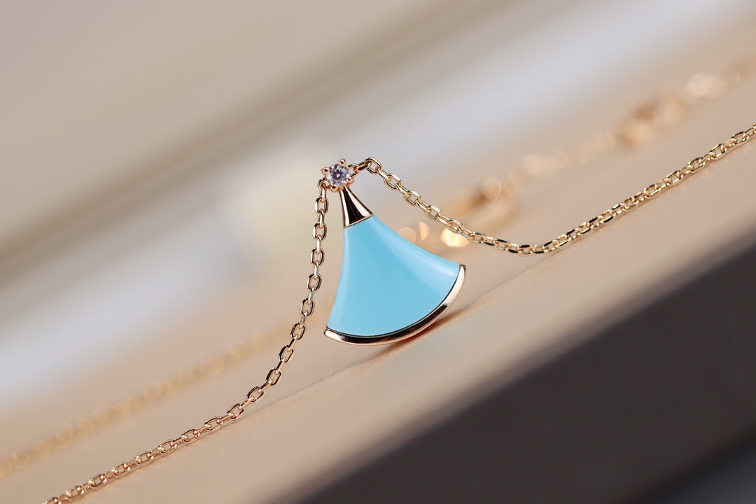 [CA]DREAM NECKLACE TURQUOISE PINK GOLD