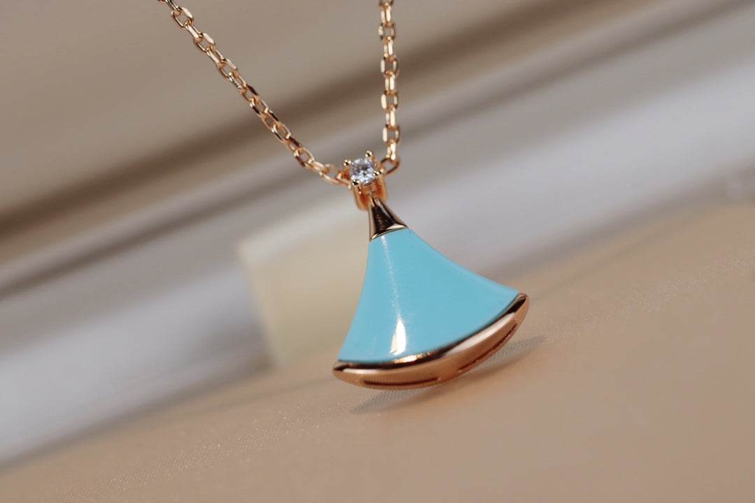 [CA]DREAM NECKLACE TURQUOISE PINK GOLD