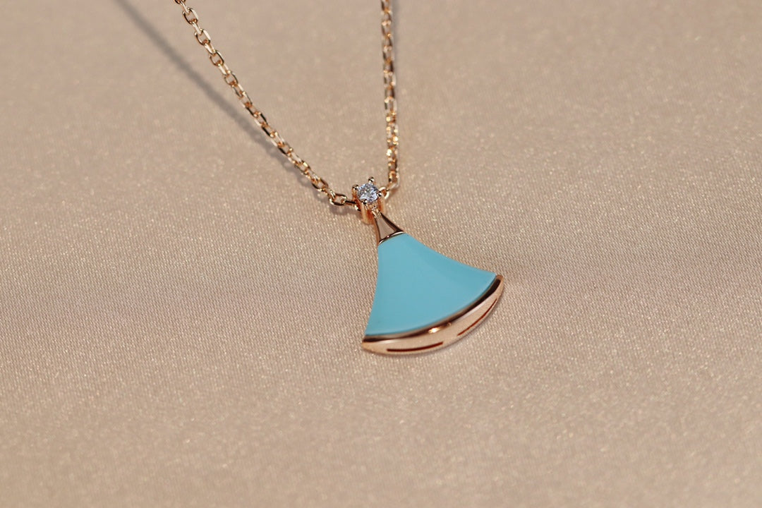 [CA]DREAM NECKLACE TURQUOISE PINK GOLD