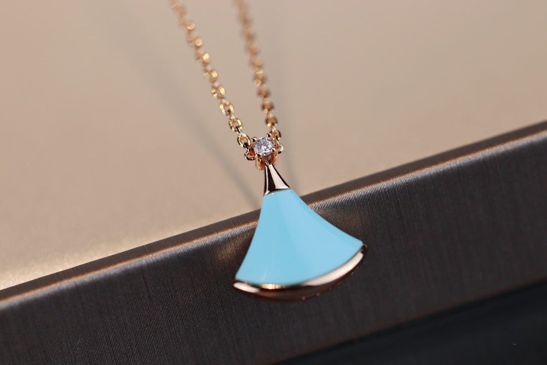 [CA]DREAM NECKLACE TURQUOISE PINK GOLD