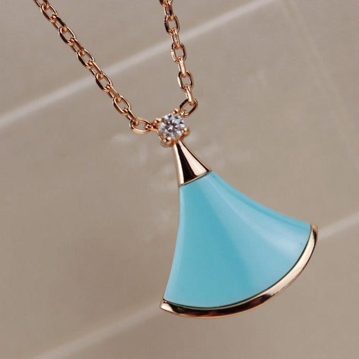 [CA]DREAM NECKLACE TURQUOISE PINK GOLD