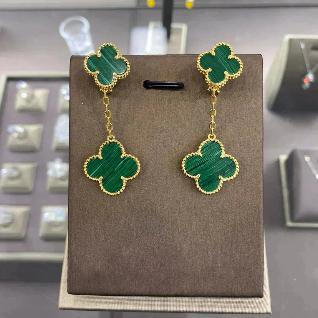 [CA]CLOVER 2 MOTIFS  EARRINGS (MULTIPLE CHOICESC