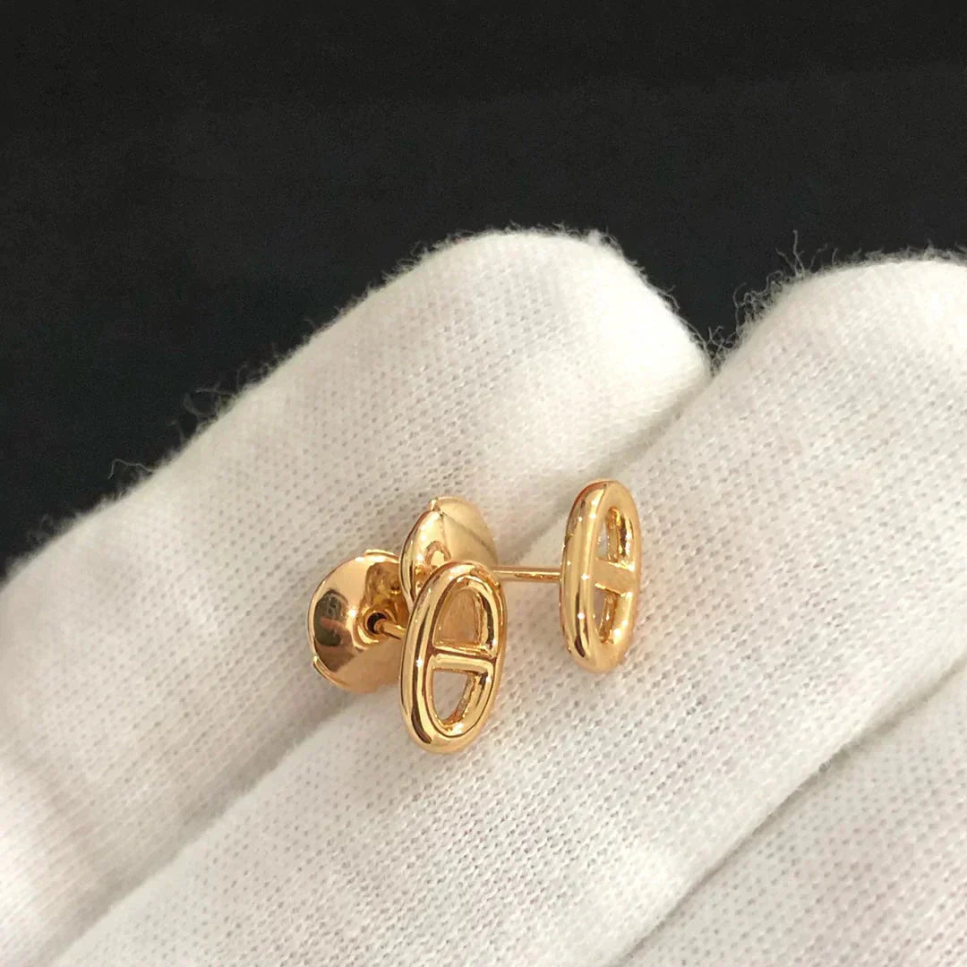 [CA]CHAINE SMALL EARRINGS GOLD AND SILVER