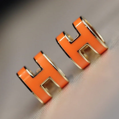 [CA]MINI POP H EARRINGS ORANGE