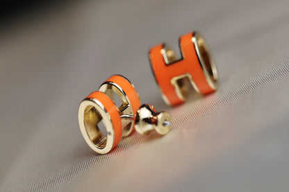 [CA]MINI POP H EARRINGS ORANGE