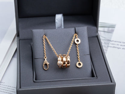 [CA]SERPENTI PINK GOLD NECKLACE DIAMOND