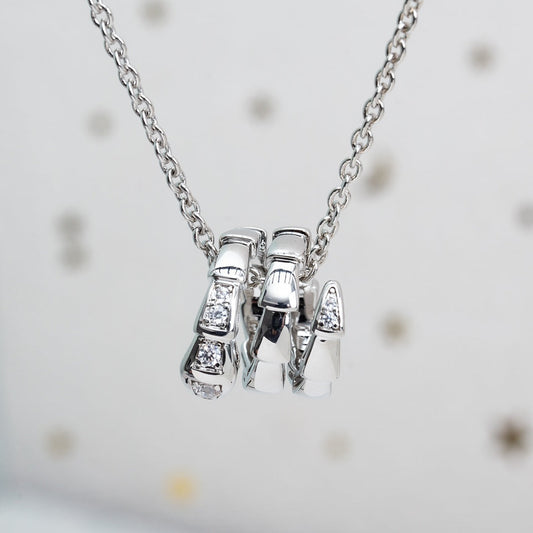 [CA]SERPENTI SILVER NECKLACE DIAMOND