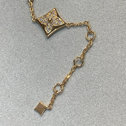 [CA]STAR AND SUN 4 MOTIFS GOLD DIAMONDS BRACELET