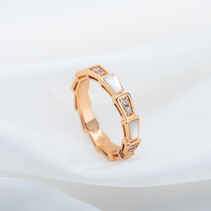 [CA]SERPENTI RING PINK GOLD DIAMOND MOP 3MM