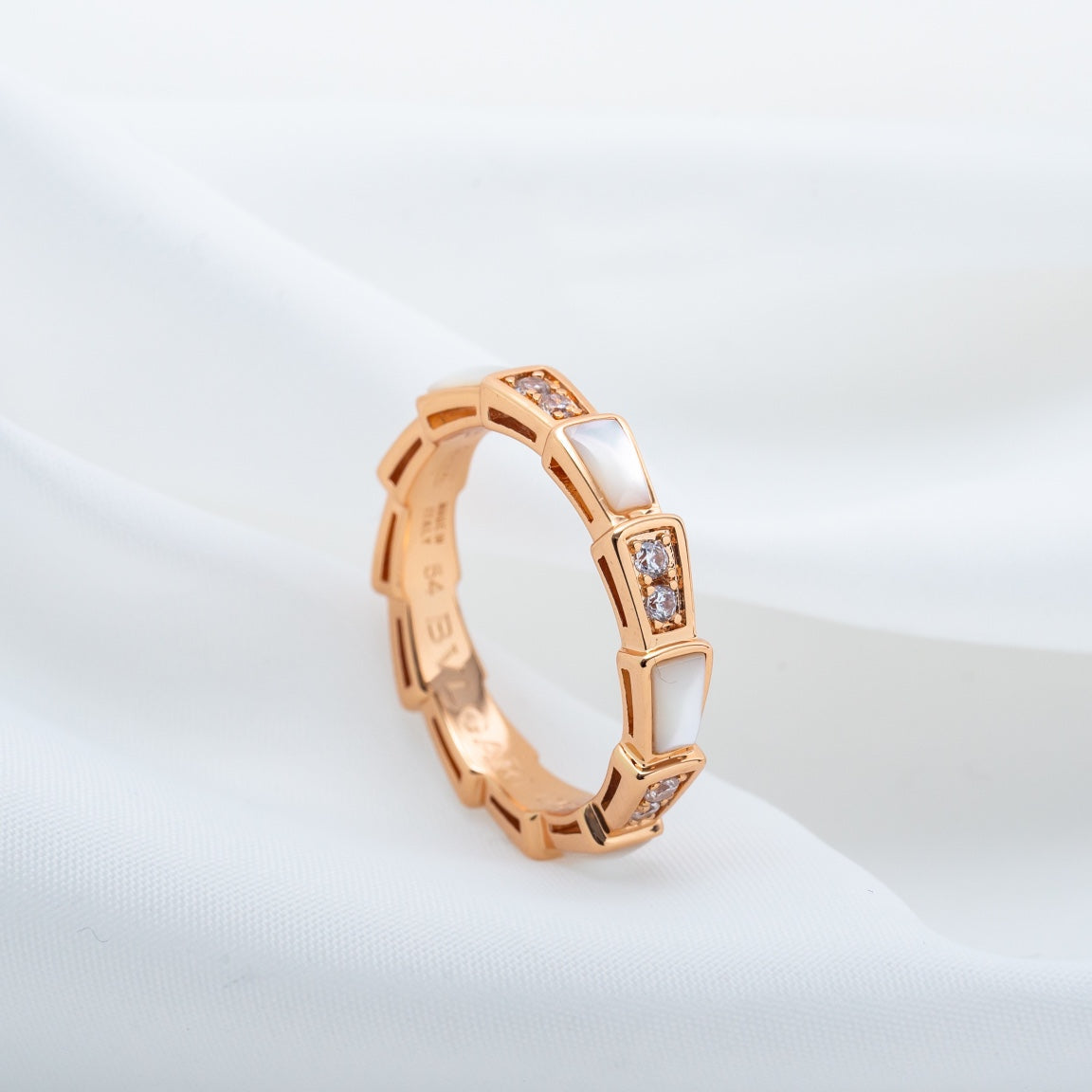 [CA]SERPENTI RING PINK GOLD DIAMOND MOP 3MM