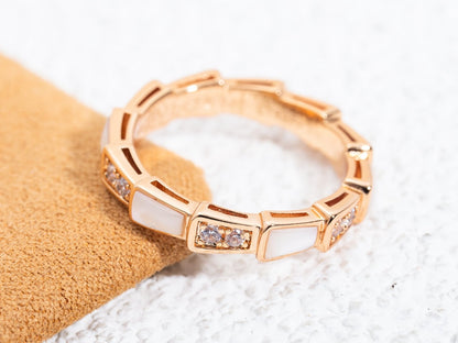 [CA]SERPENTI RING PINK GOLD DIAMOND MOP 3MM