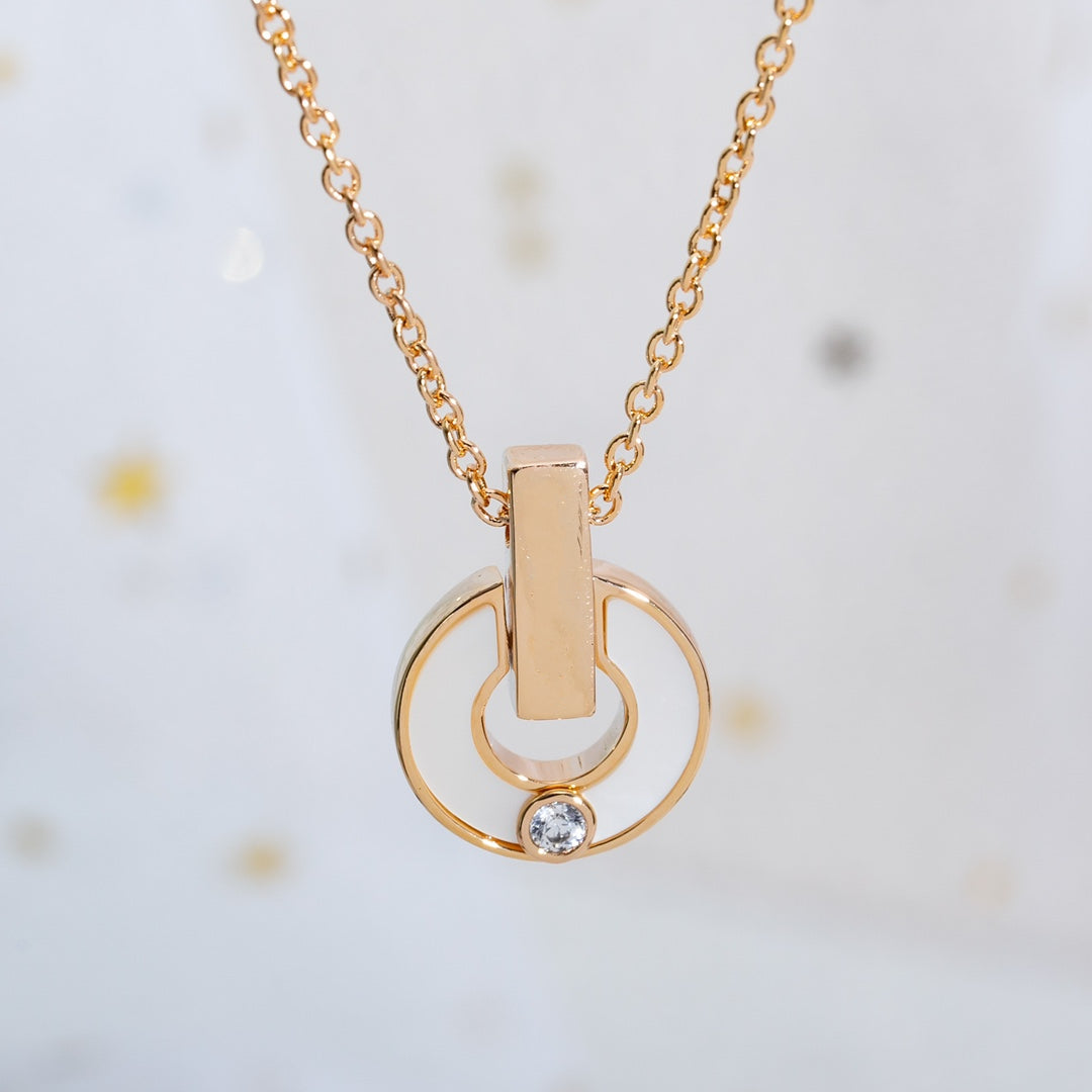 [CA]GARI NECKLACE PINK GOLD MOP