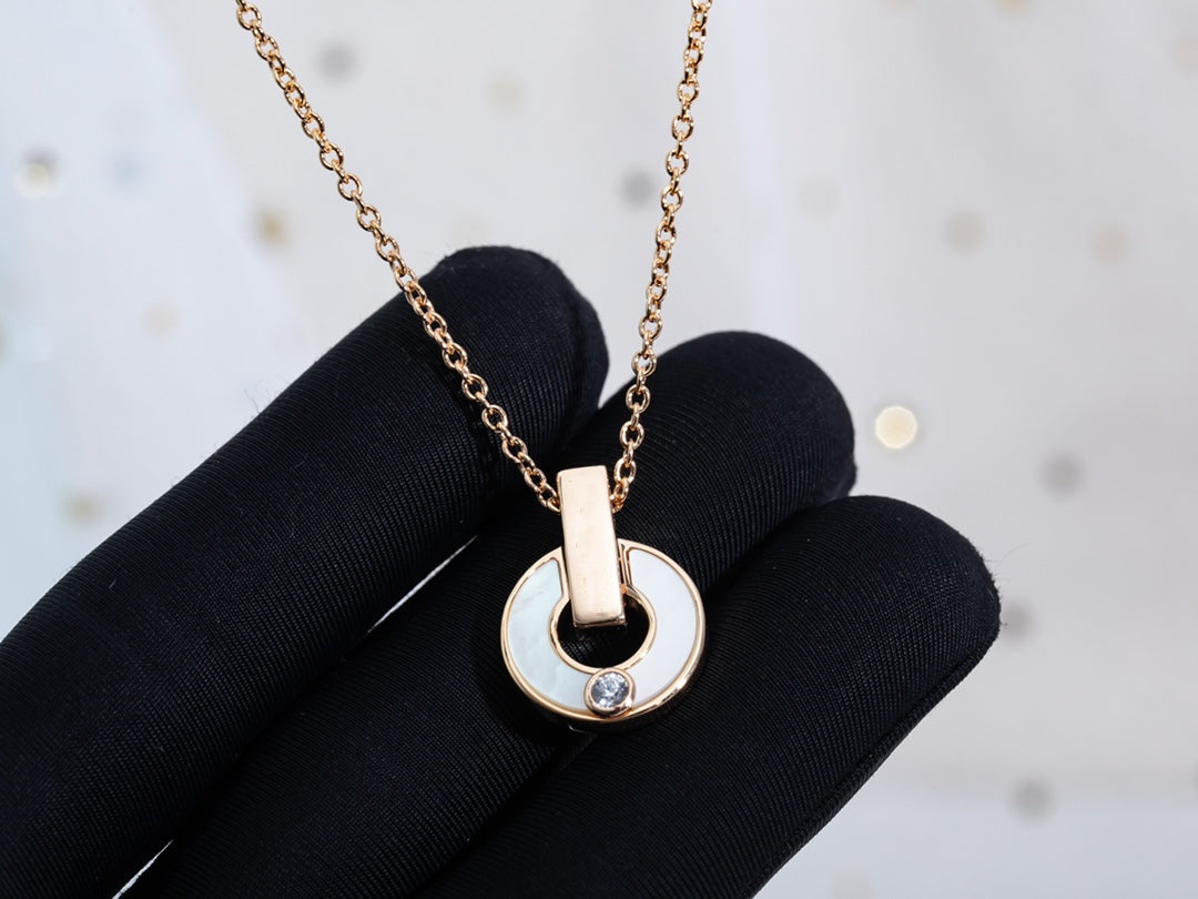 [CA]GARI NECKLACE PINK GOLD MOP