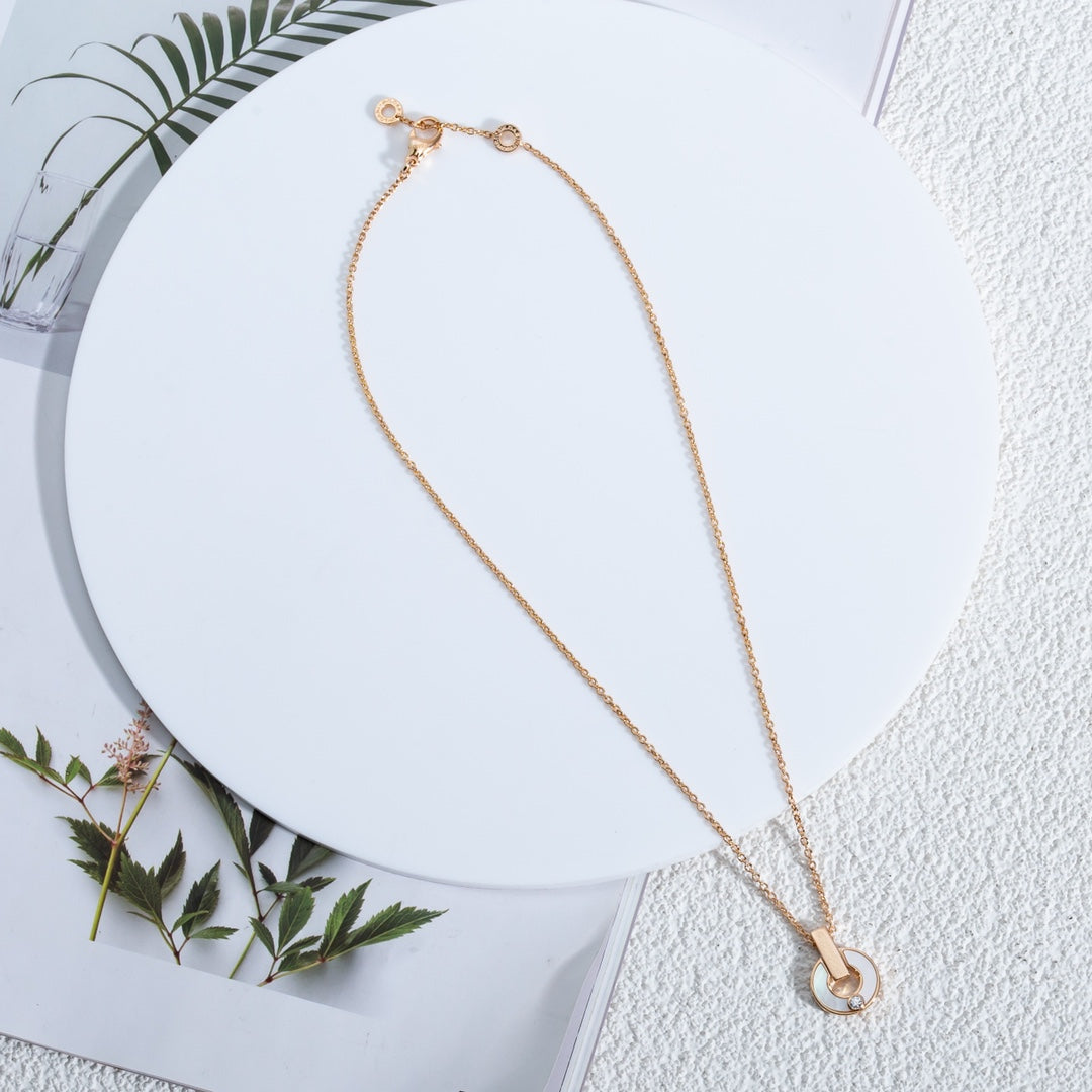 [CA]GARI NECKLACE PINK GOLD MOP