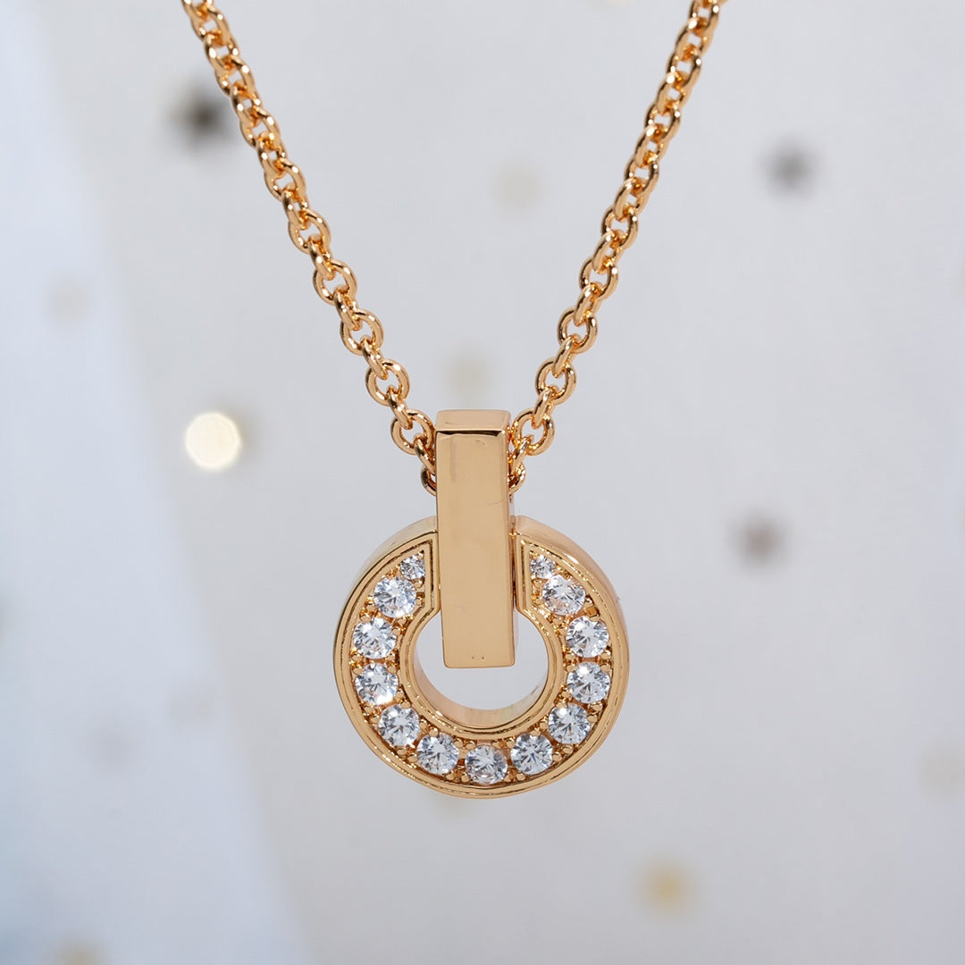 [CA]GARI NECKLACE PINK GOLD DIAMOND