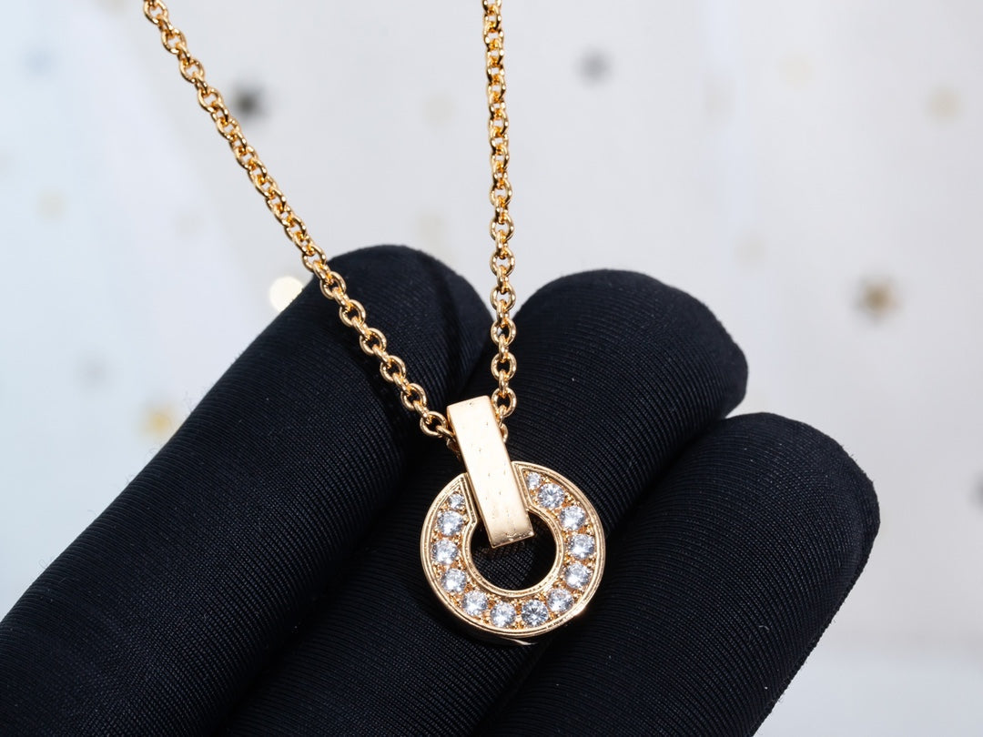 [CA]GARI NECKLACE PINK GOLD DIAMOND