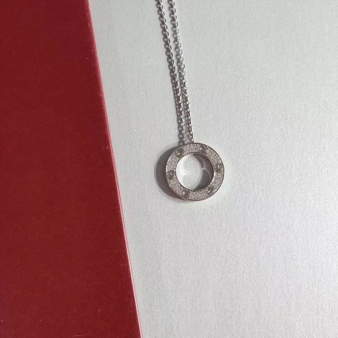 [CA]LOVE NECKLACE ADJUSTABLE SILVER