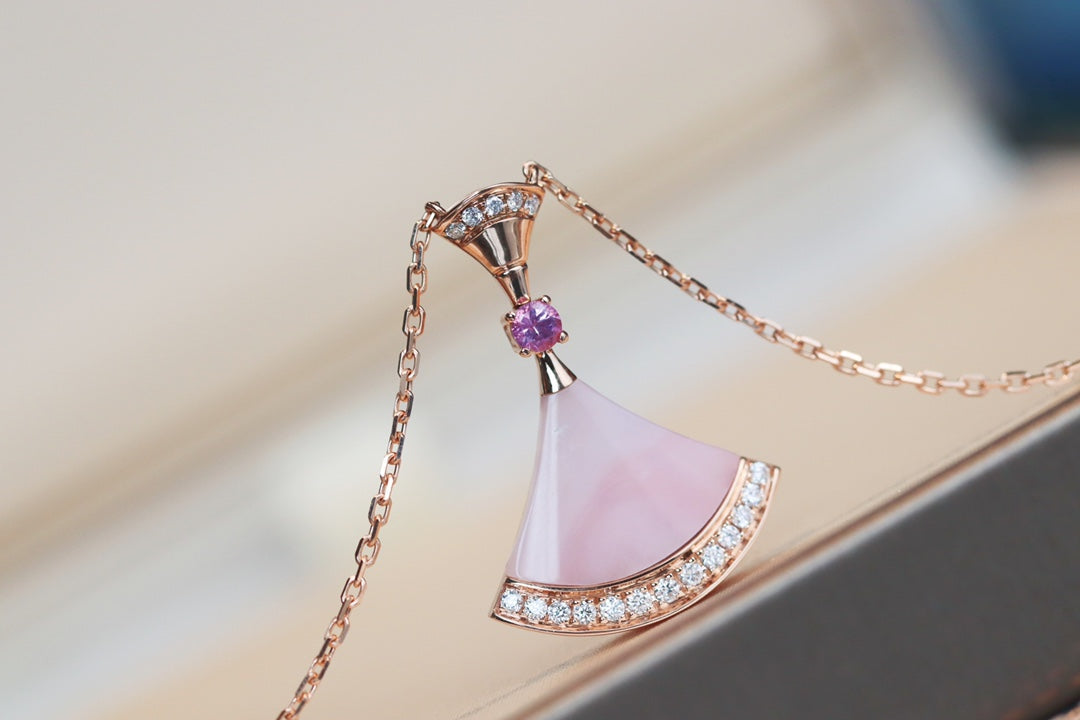 [CA]DREAM NECKLACE PINK MOP DIAMOND