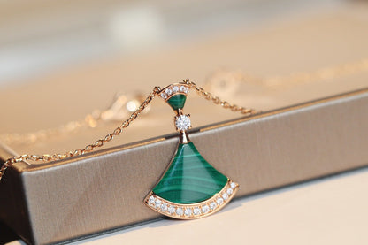 [CA]DREAM NECKLACE MALACHITE DIAMOND