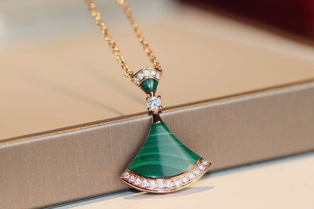 [CA]DREAM NECKLACE MALACHITE DIAMOND