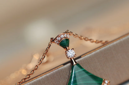 [CA]DREAM NECKLACE MALACHITE DIAMOND