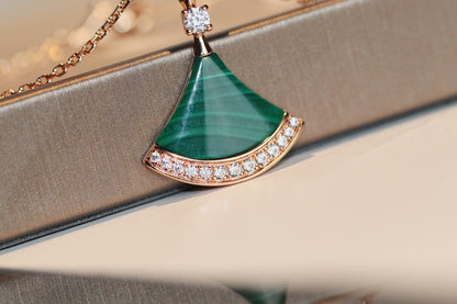 [CA]DREAM NECKLACE MALACHITE DIAMOND