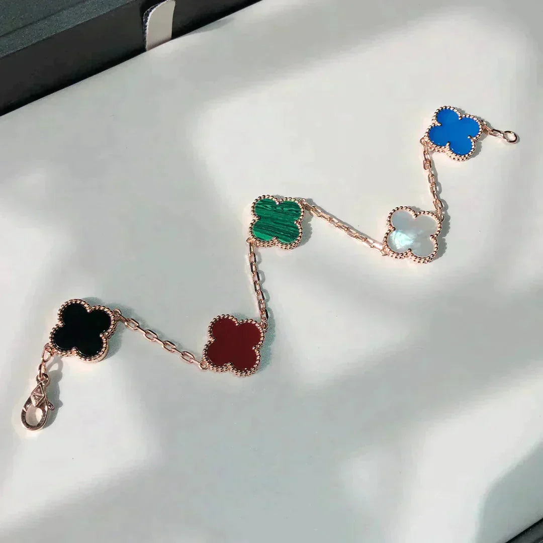 [CA]CLOVER 5 MOTIFS MULTICOLOR  BRACELET