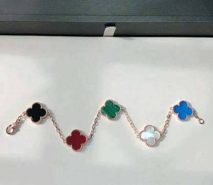 [CA]CLOVER 5 MOTIFS MULTICOLOR  BRACELET