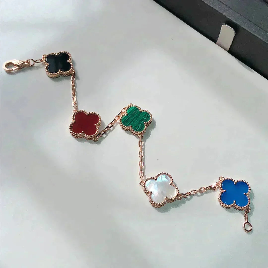 [CA]CLOVER 5 MOTIFS MULTICOLOR  BRACELET