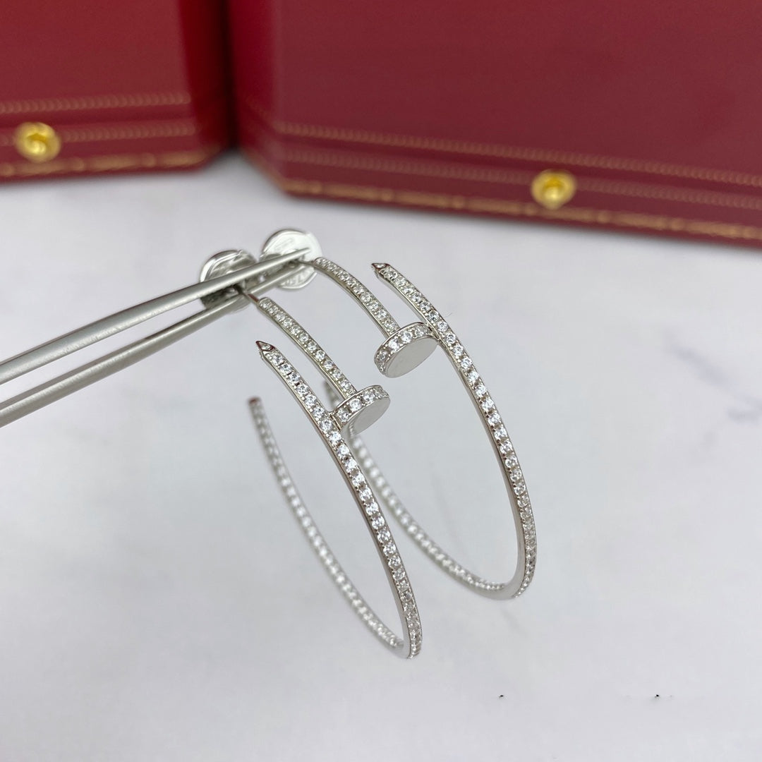 [CA]JUSTE EARRINGS FULL DIAMONDS 1.8MM