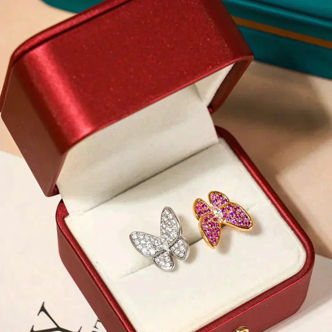 [CA]TWIN BUTTERFLY DIAMOND RING