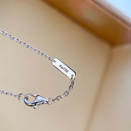 [CA]CLOVER DIAMOND NECKLACE SILVER