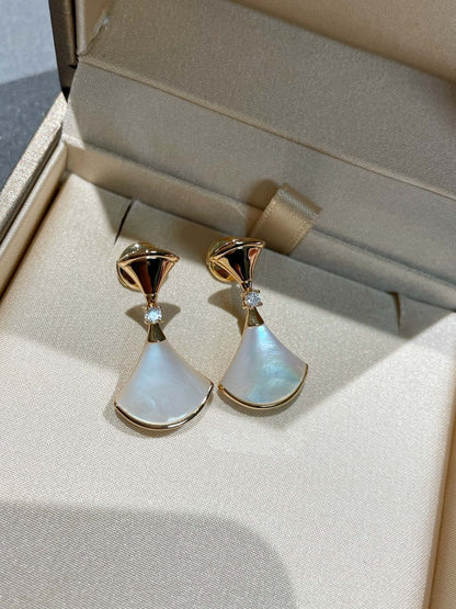 [CA]DREAM MOP 1 DIAMOND EARRINGS