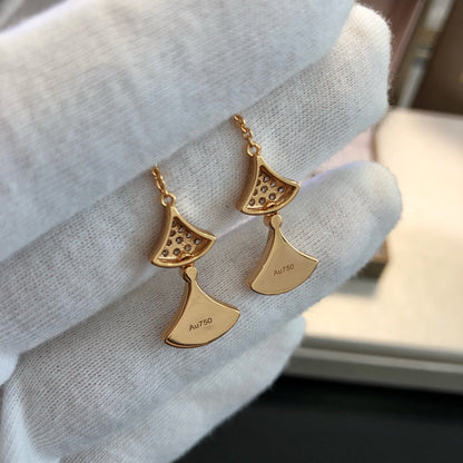 [CA]DREAM EARRINGS 3 MOTIFS DIAMOND MOP PINK GOLD