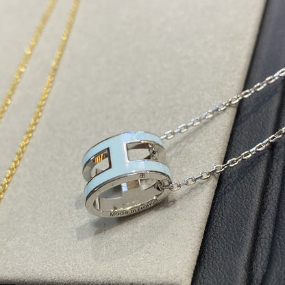 [CA]POP H LIGHT BLUE NECKLACE