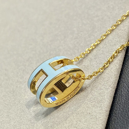 [CA]POP H LIGHT BLUE NECKLACE