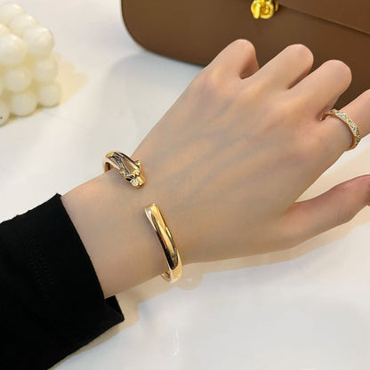 [CA]PANTHERE GOLD OPEN BRACELET